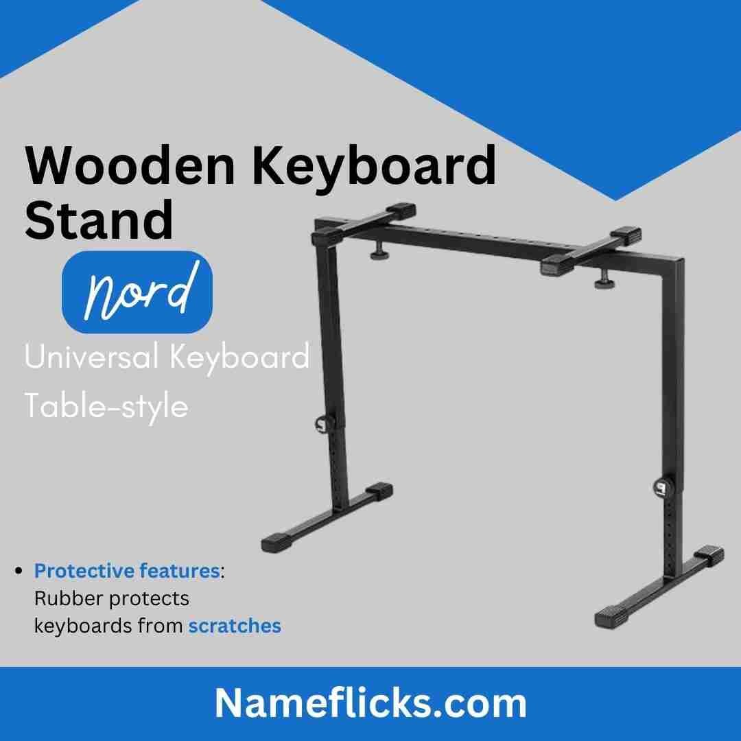 wood keyboard stand