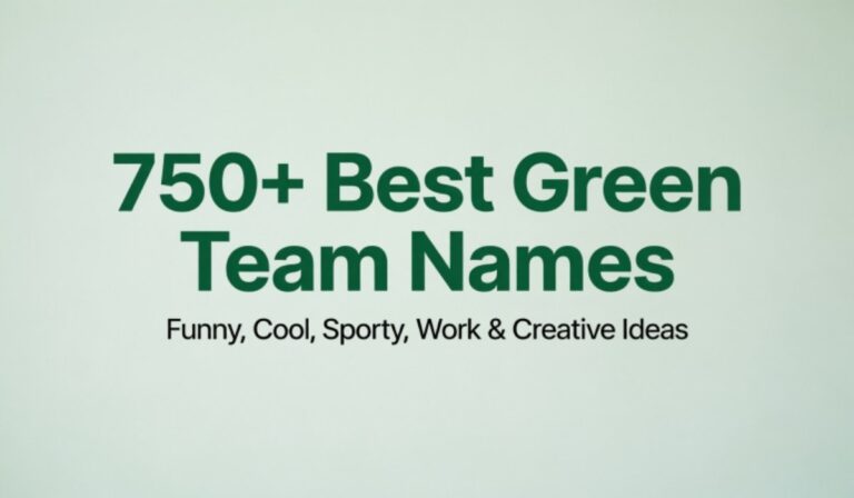Green Team Names