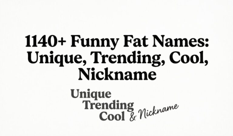 Funny Fat Names