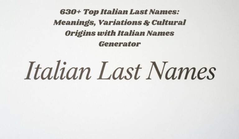 Italian Last Names
