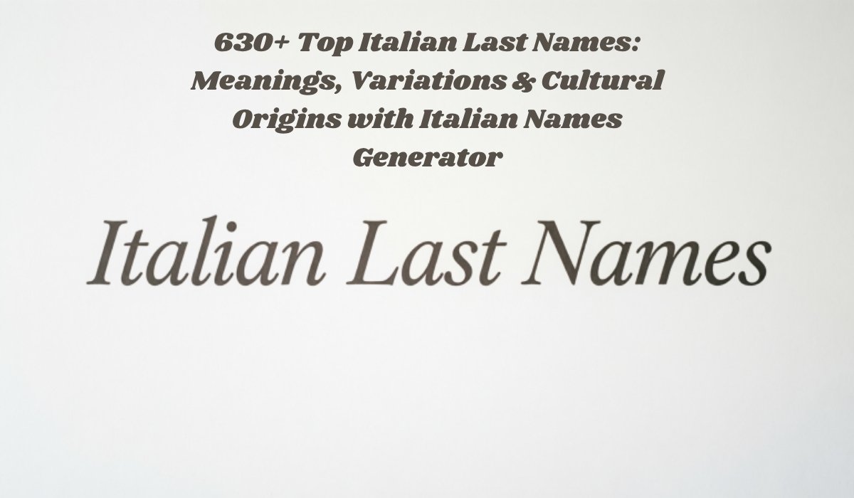 Italian Last Names