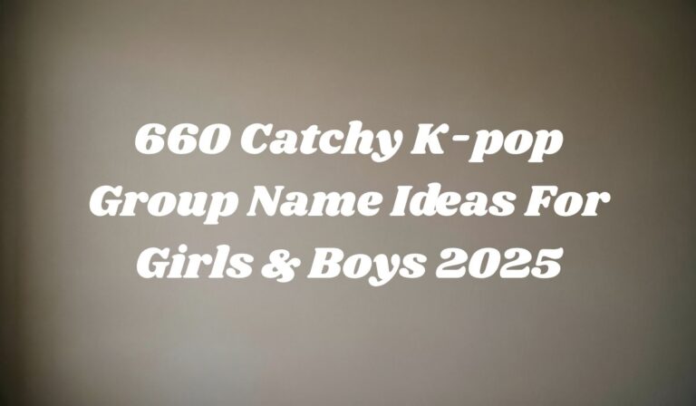 K-pop Group Name Ideas