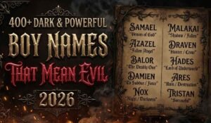 Boy Names That Mean Evil