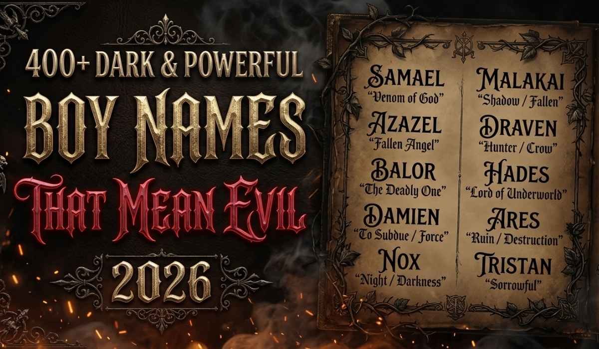 Boy Names That Mean Evil